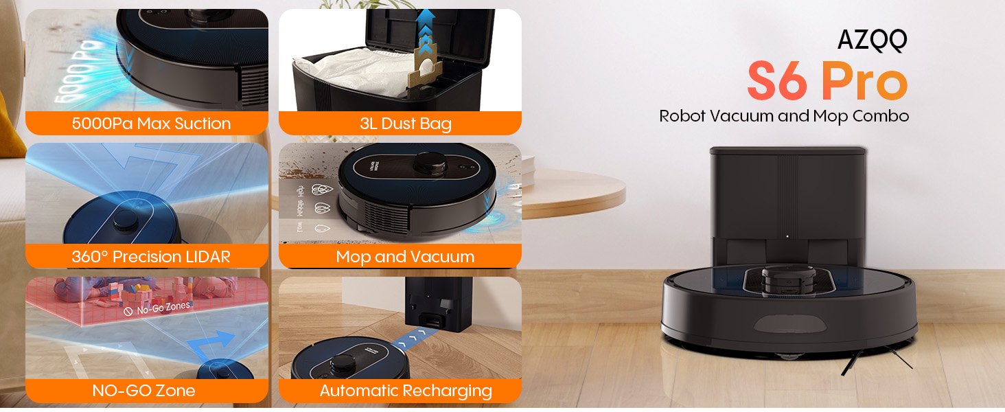 self emptying robot vacuum and mop