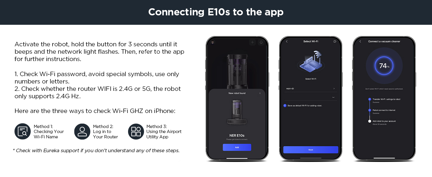 EUREKA E10s Robot Vacuum with Bagless Self Emptying Station, Robotic Vacuum and Mop Combo