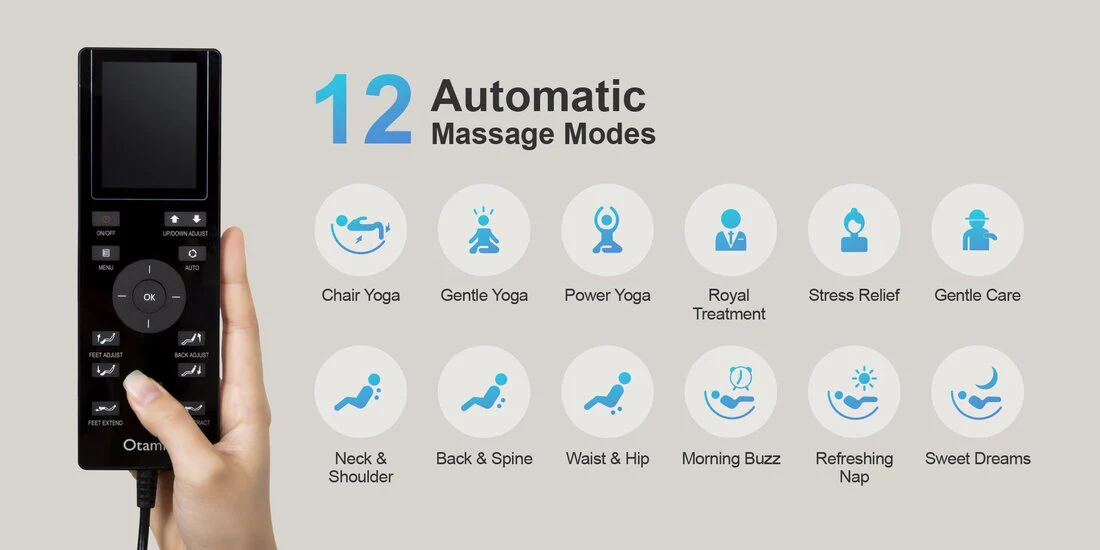 otamic sedona lt automatic massage program types