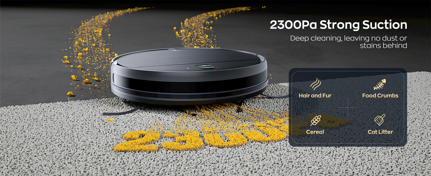 2300Pa Strong Suction