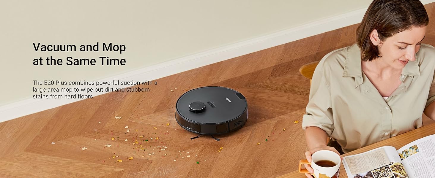 2 in 1 Vacuum and Mop combo robot vacuum E20 Plus